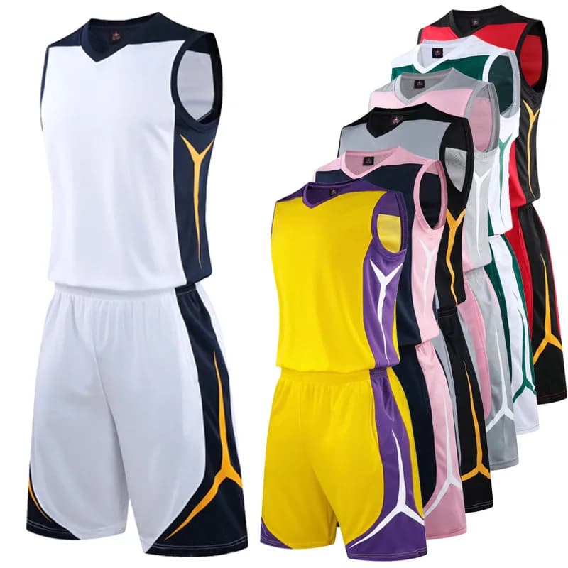 Men's Basketball Jersey Set Blank Customizable
