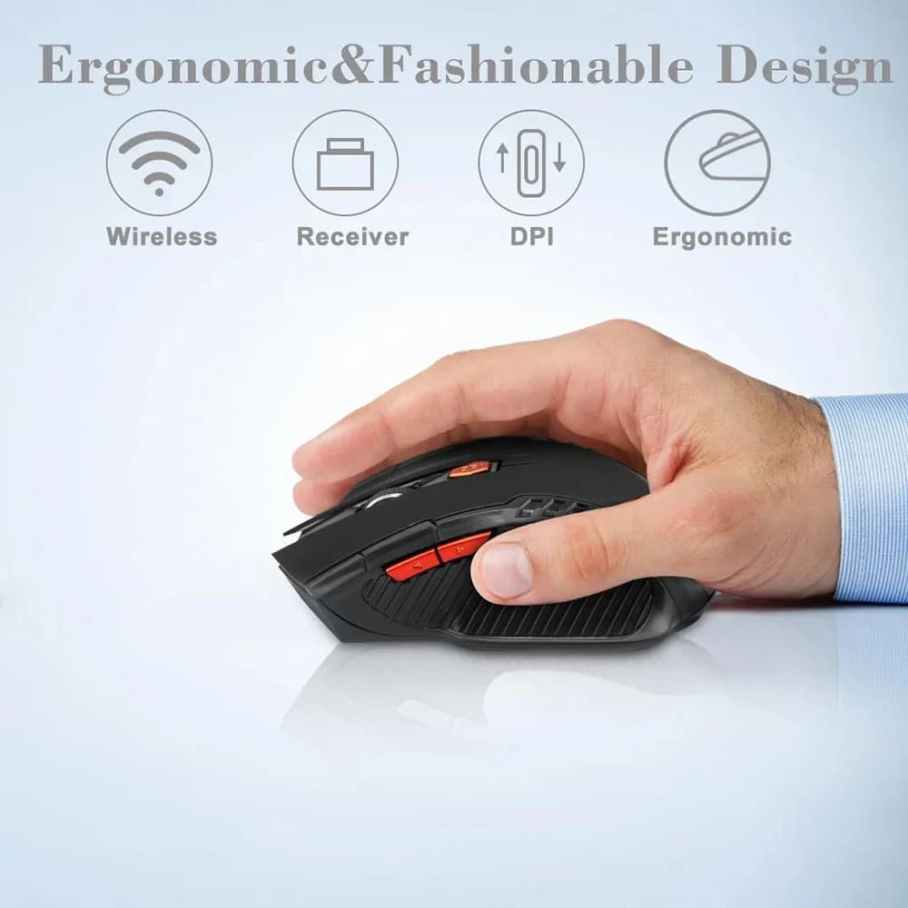 Wireless Ergonomic Optical Mouse