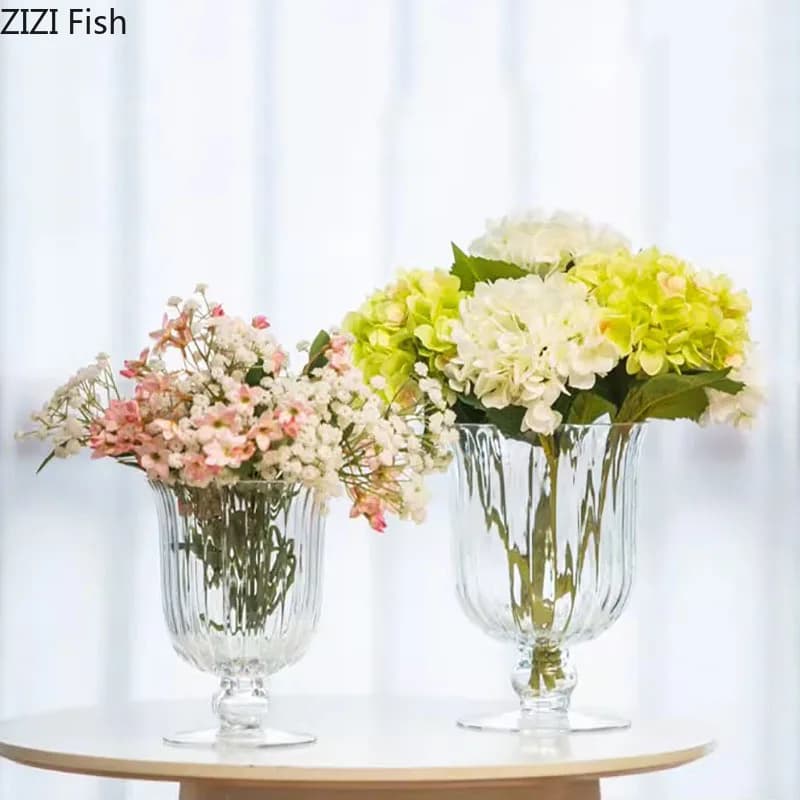 Tall Clear Glass Vase
