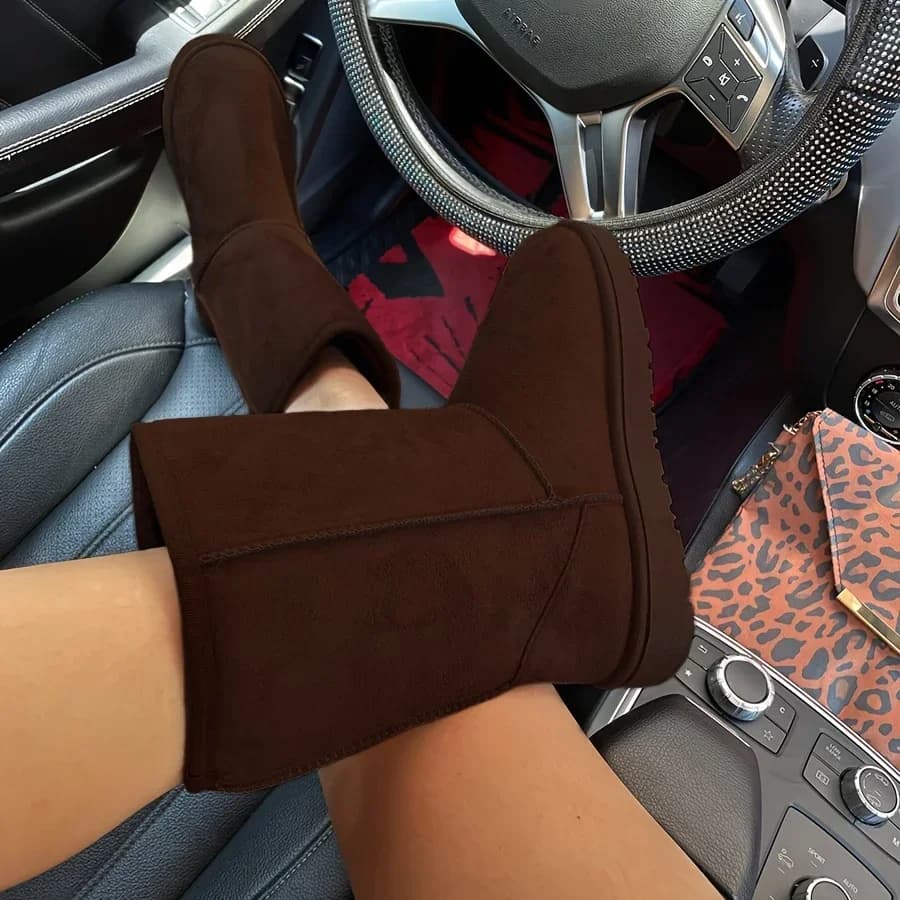 Solid Color Non-Slip Winter Boots