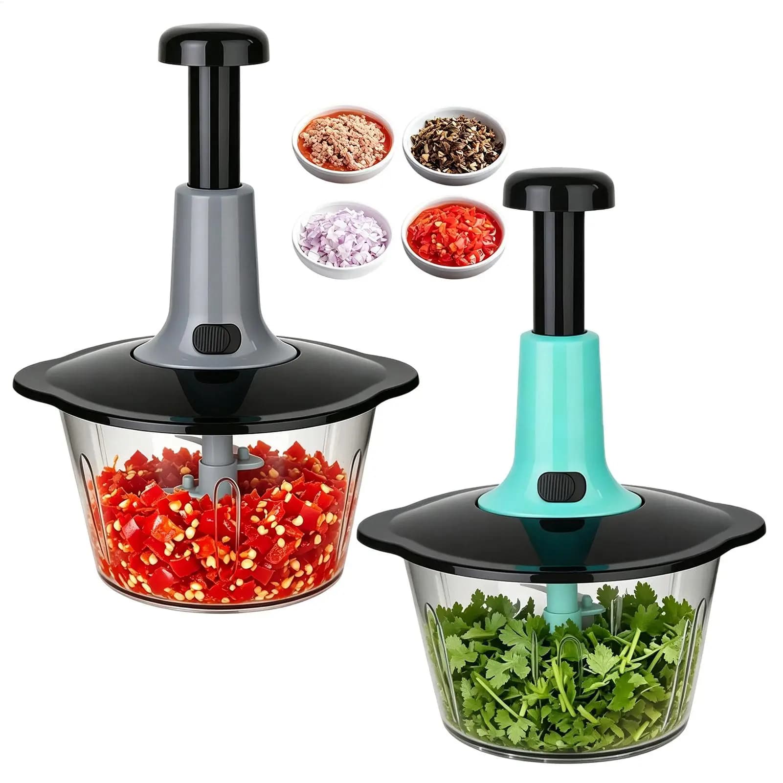 Manual Food Processor Chopper 2L