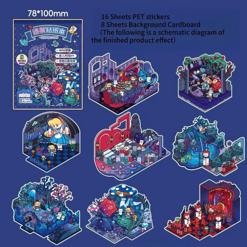 Kids Room Decor 3D Cute Cartoon Landscaping Stickers Perfect for Wall Art