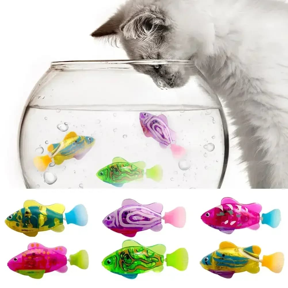 Cats Toy Supplies Cats Fish Light Interactive Indoor Products Accessories Home Garden. LED Games Pet Water Toys