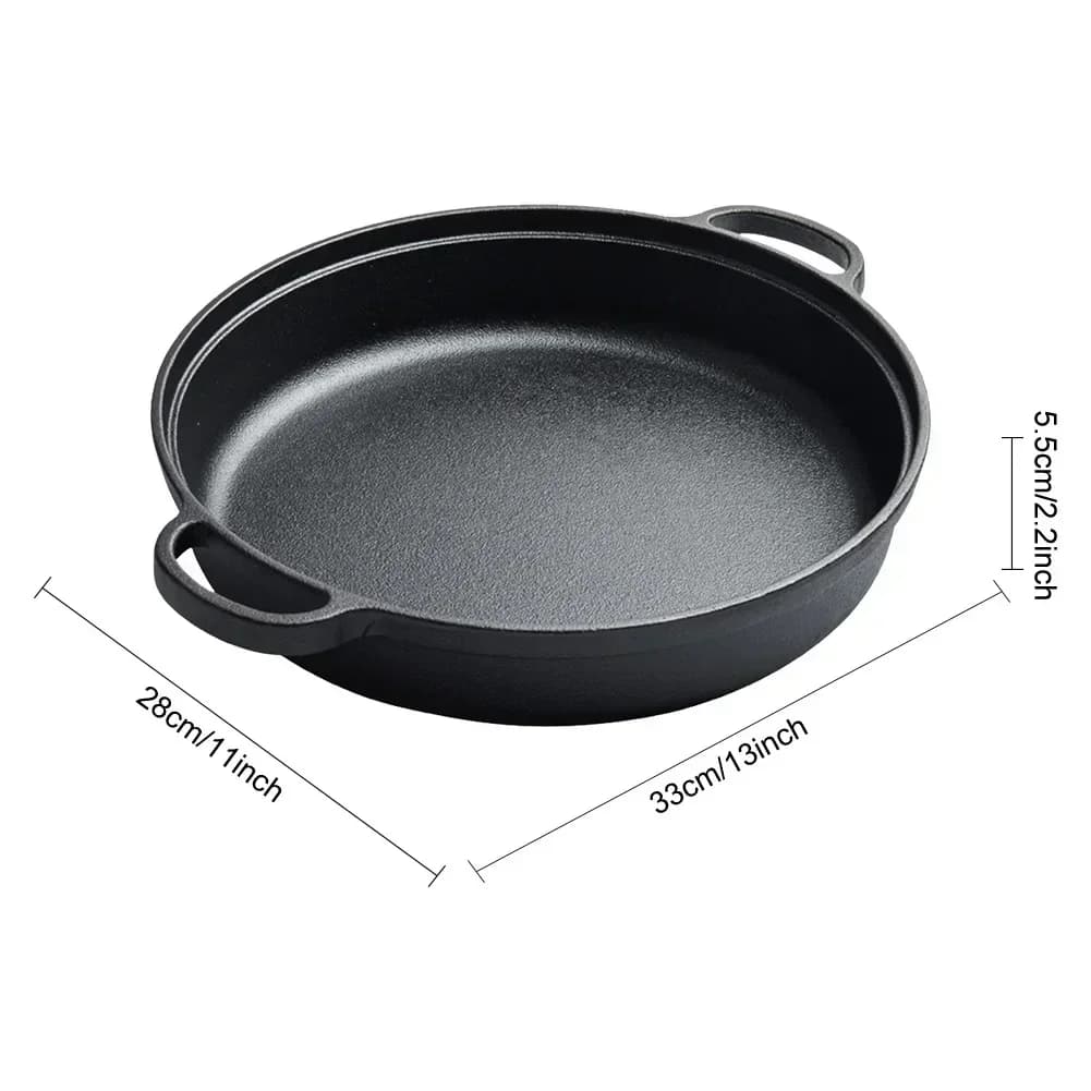 Cast Iron Skillet with Double Handles