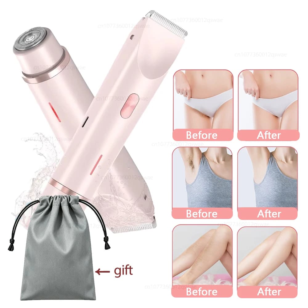 Women's Dual-Blade Electric Body Hair Trimmer