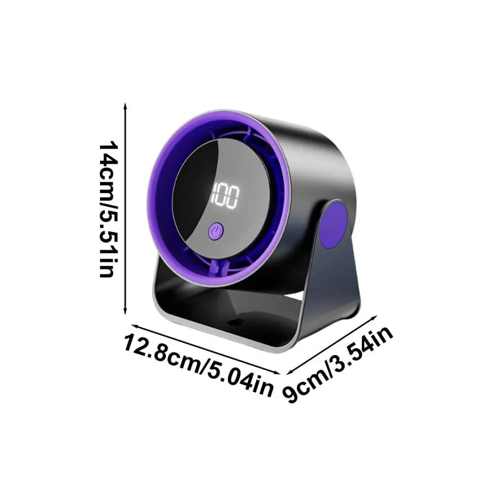 Adjustable Angle Desktop Fan with 5-Speed Control