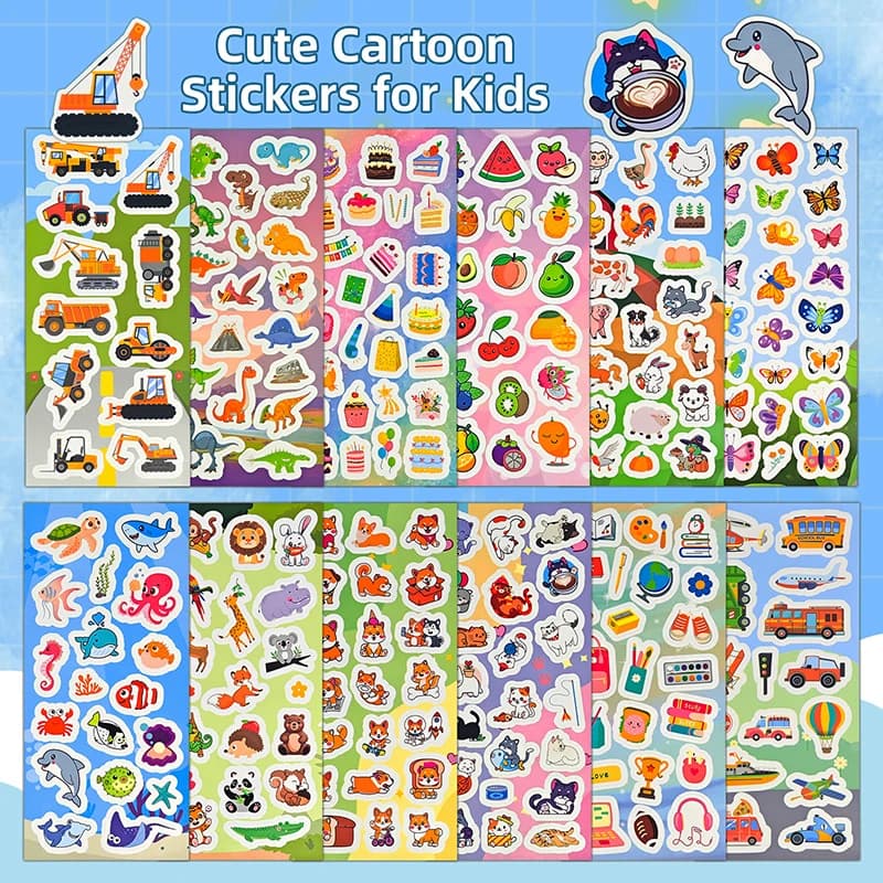 Bulk Sticker Sheets Assortment for Kids Scrapbooking