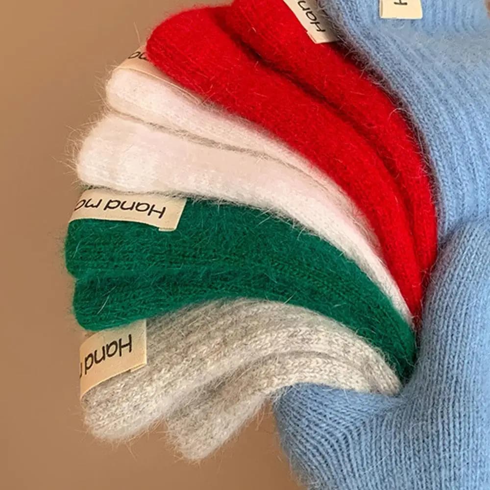 Women's Winter Wool Knit Gloves