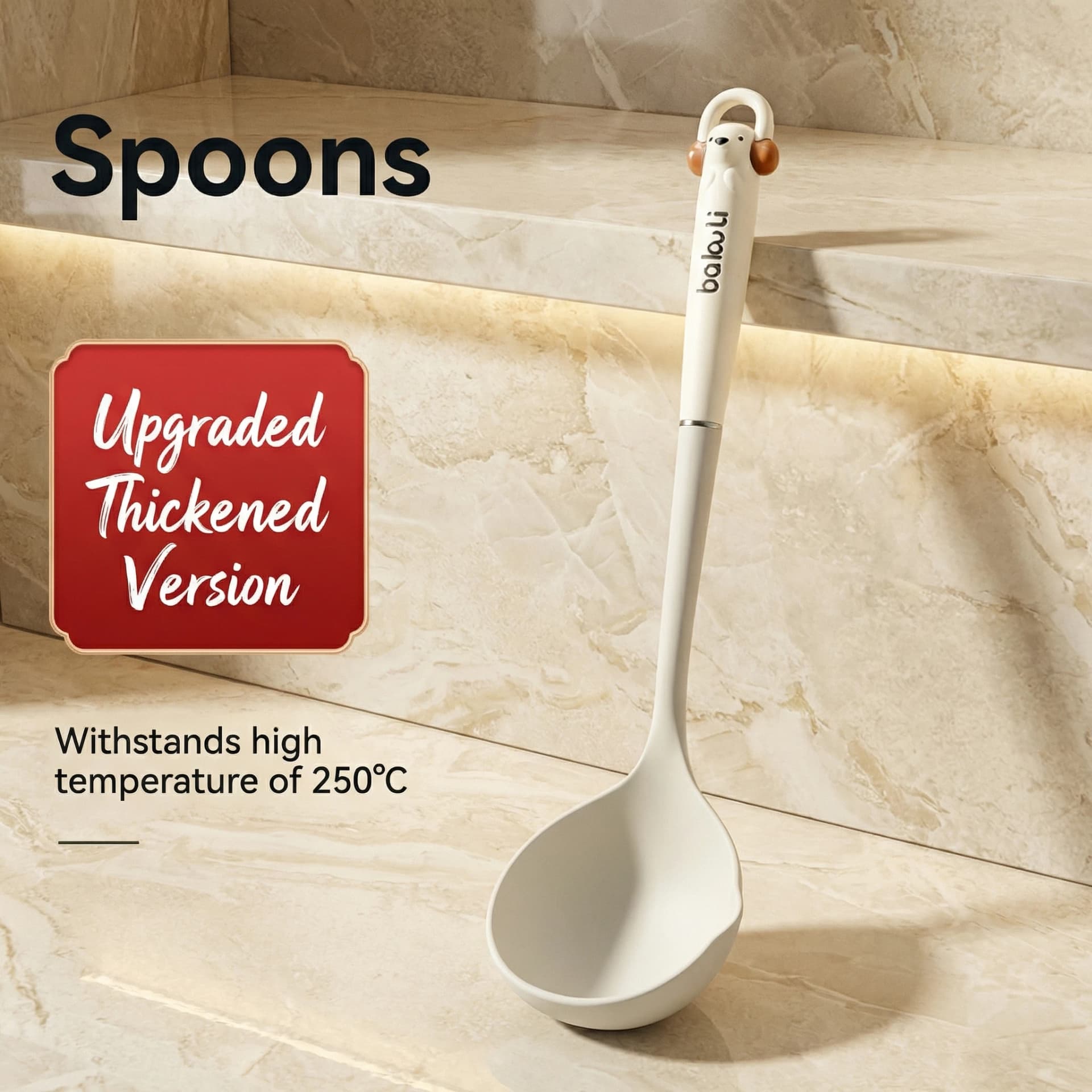 Non-Stick Silicone Cooking Spoon Set