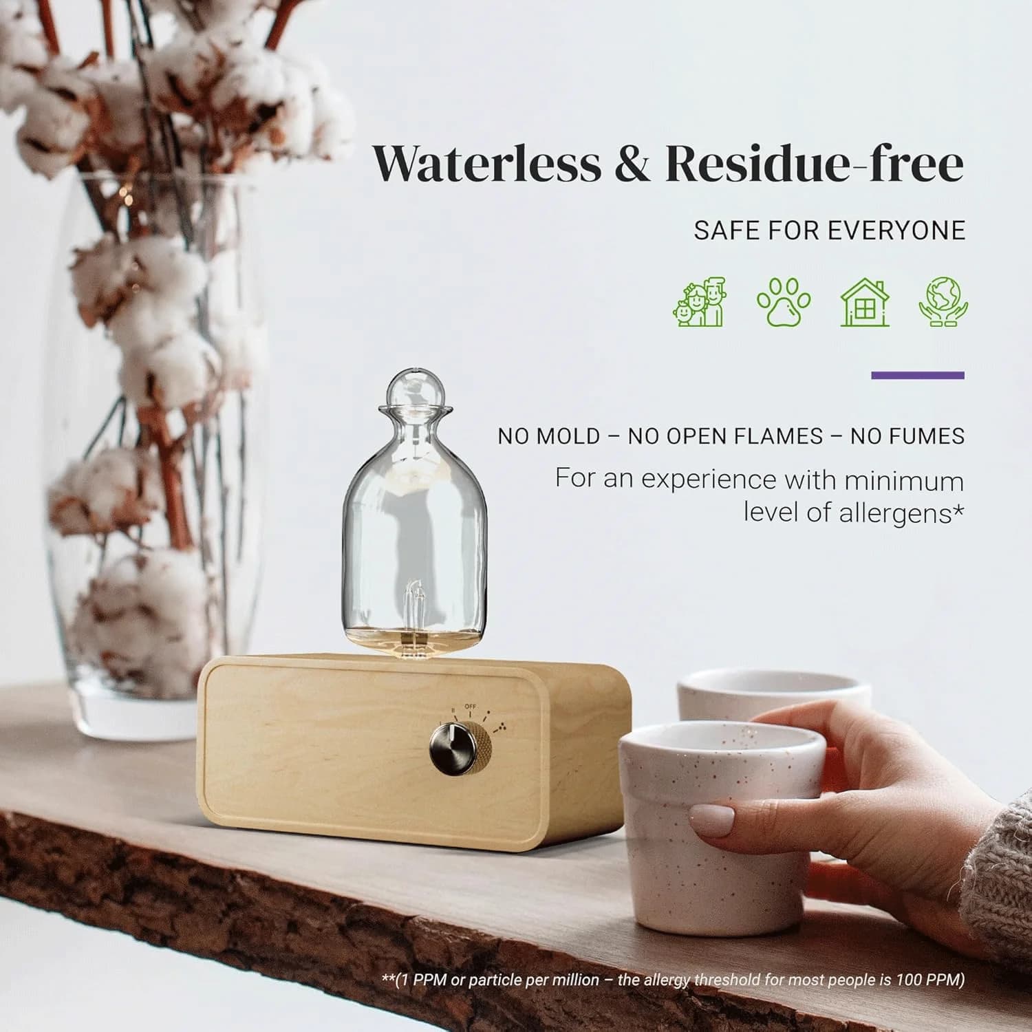 Battery Operated Nebulizing Essential Oil Diffuser