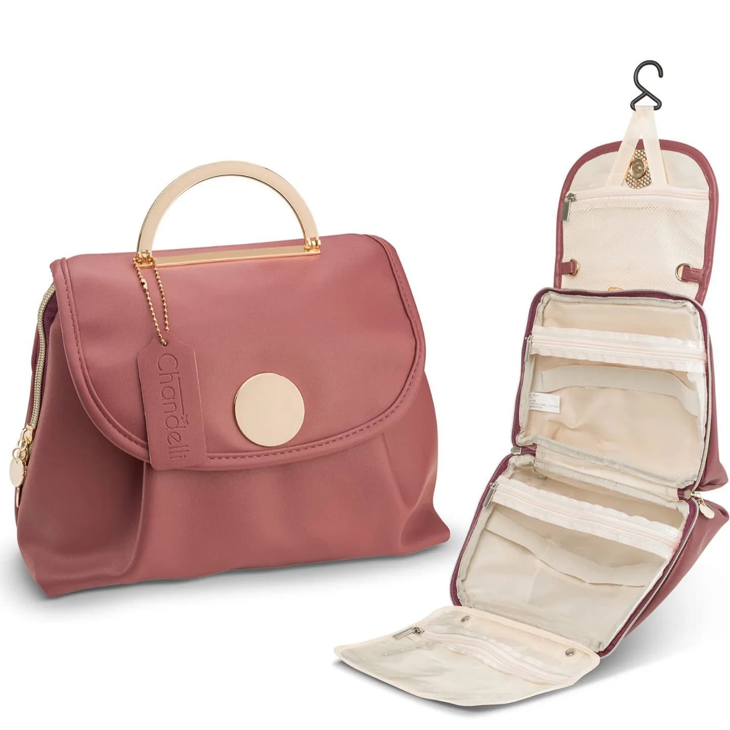 Toiletry Bag Hanging Travel Organizer for Women Multifunctional Makeup Cosmetic Case for Toiletries Accessories Water-resistant