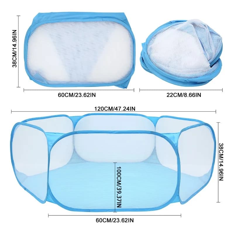 Portable Folding Pet Playpen Tent Breathable Fence