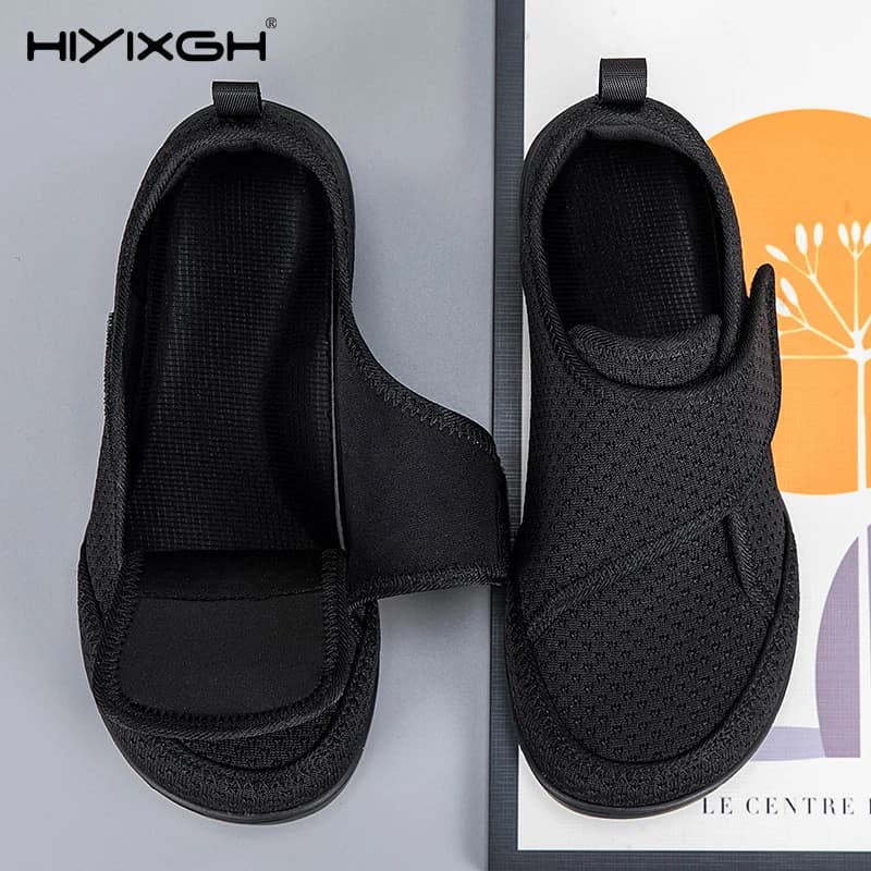 Open Shoes for Elderly Adjustable Diabetic Shoes Swollen Foot Fat Wide Hallux Valgus Bunion Orthopedics Thumb Eversion Men Women