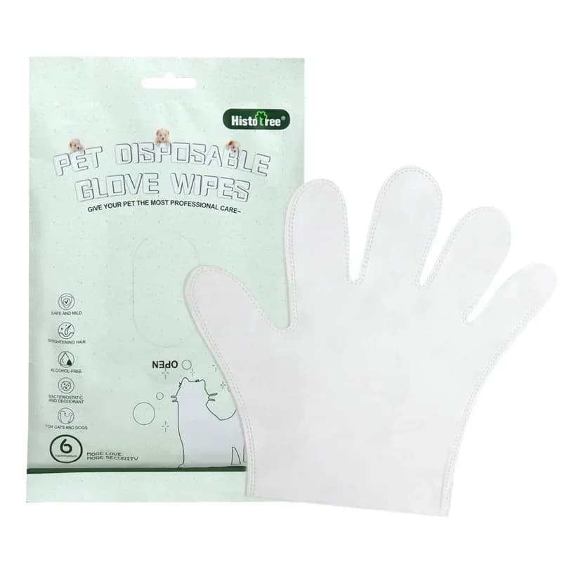 Pet Disposable Glove Wipes for Dogs and Cats
