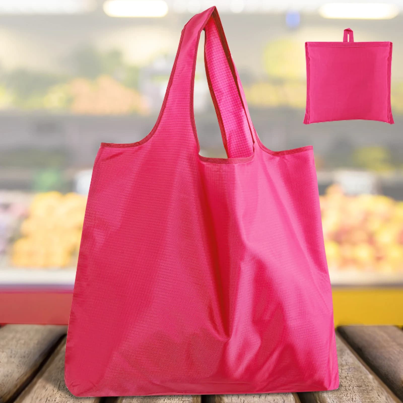 Foldable Reusable Grocery Tote Bag