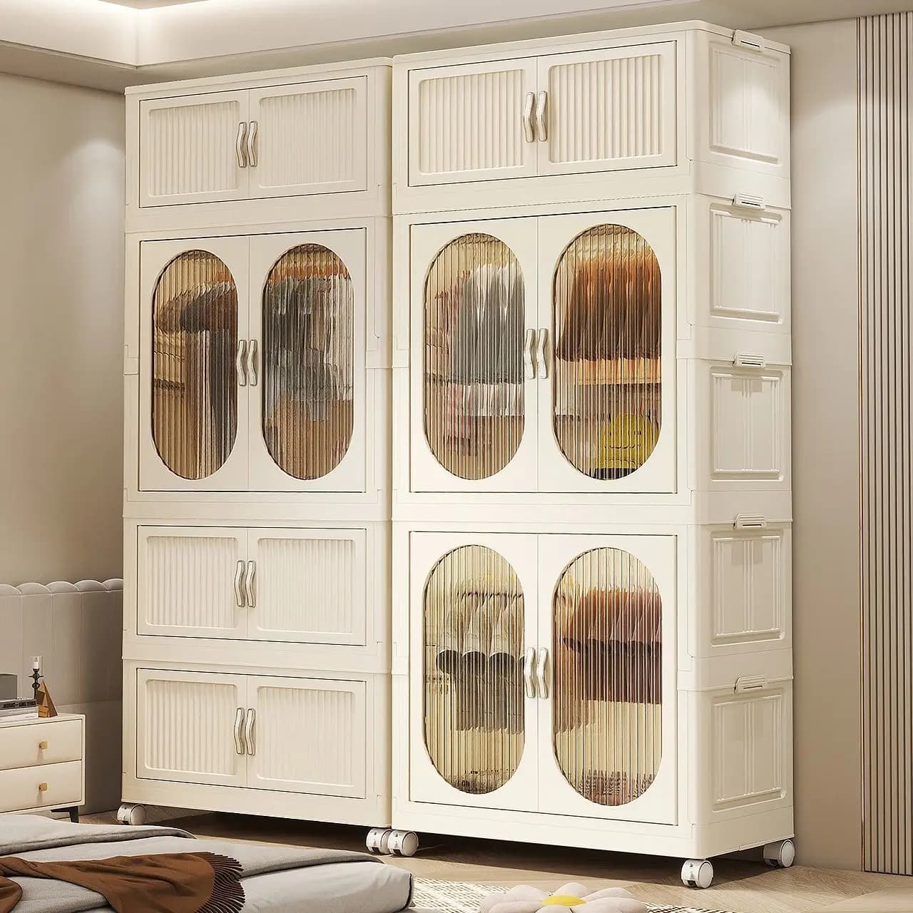 Children's Folding Wardrobe Storage Cabinet