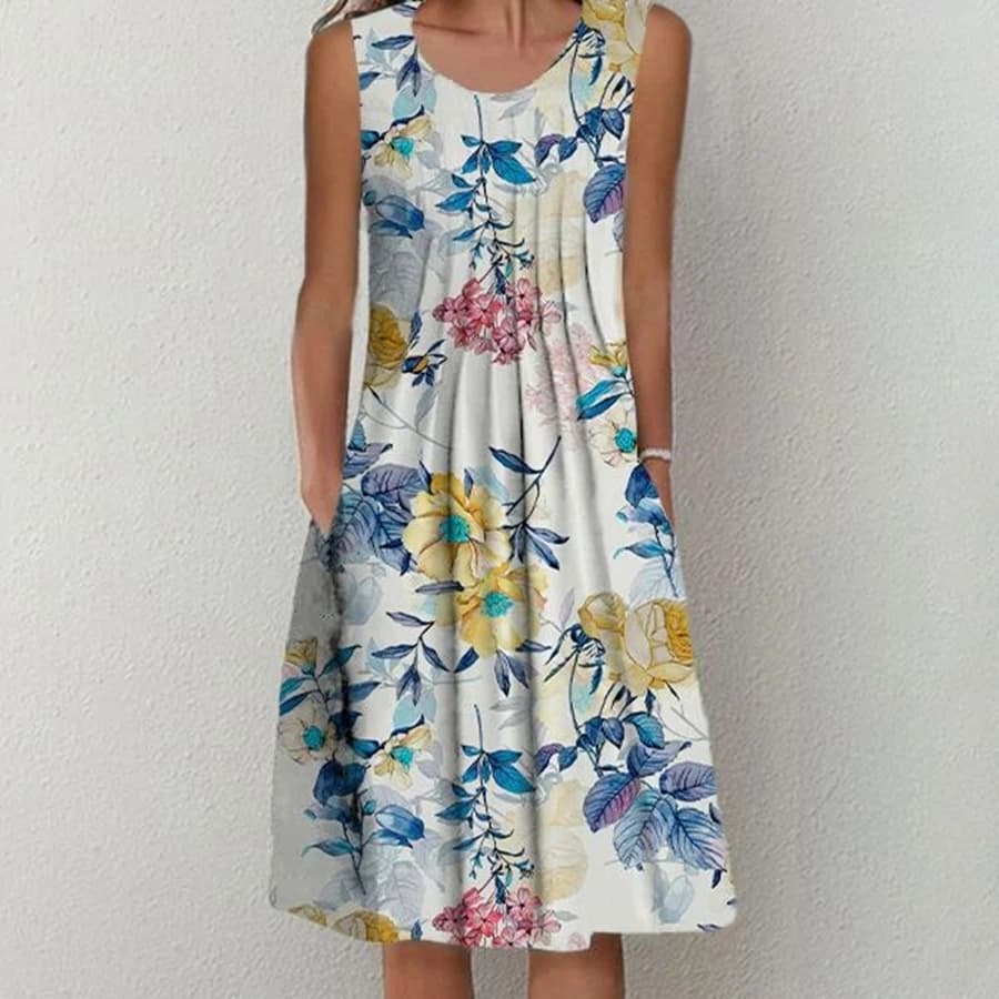 Fashion Elegant Women Dress Loose Casual Dress Women Printed Dress New Temperament
