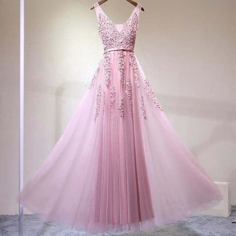 Backless Lace Evening Dress
