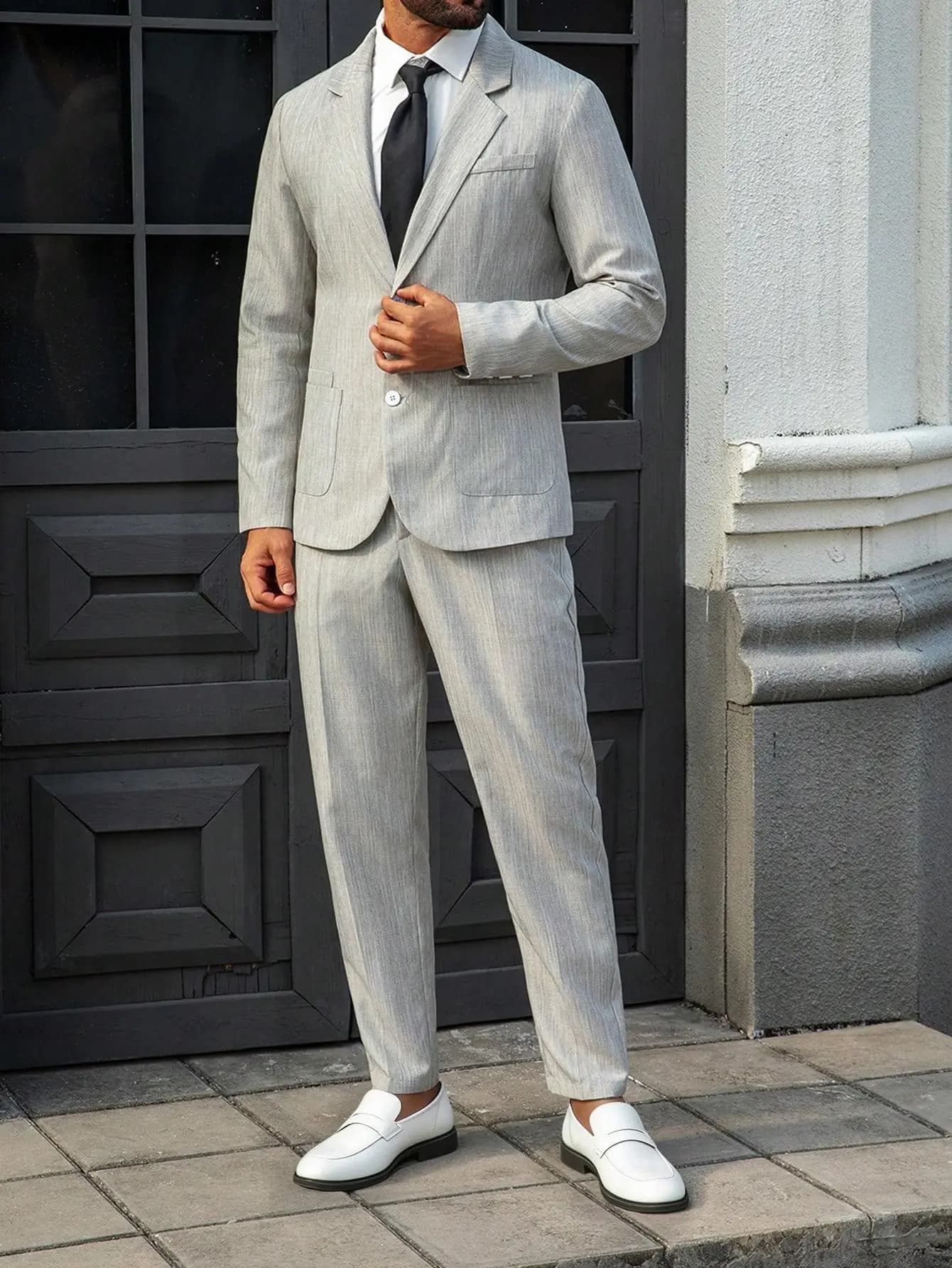 Men's Slim Fit Summer Business Suit Set