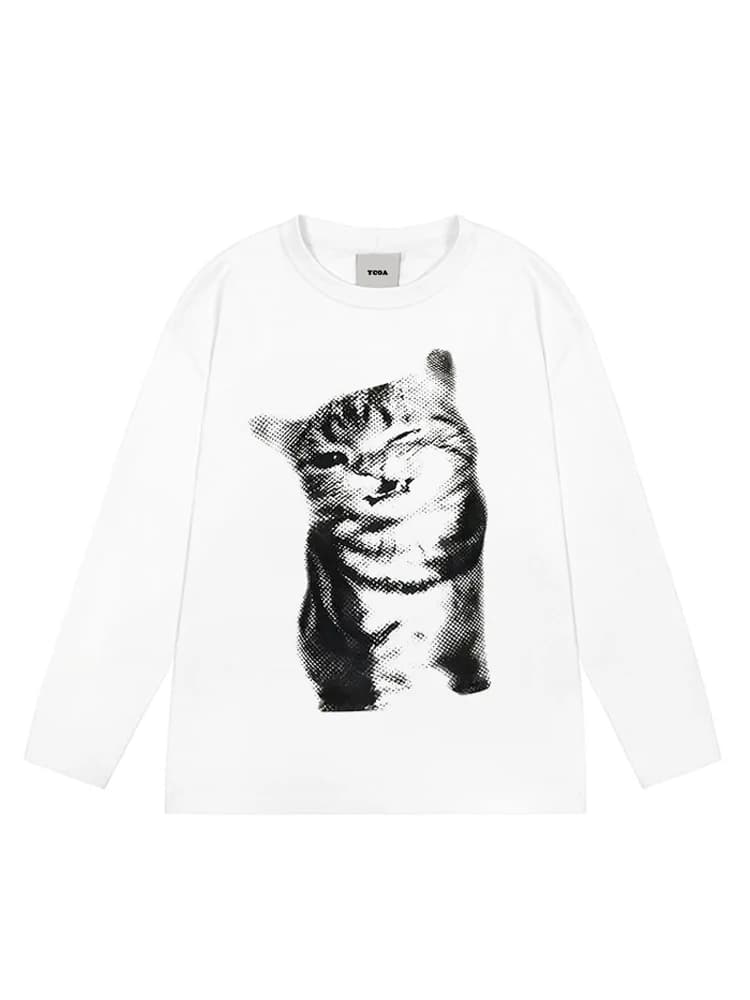 Oversized Vintage Graphic Long Sleeve T-Shirt