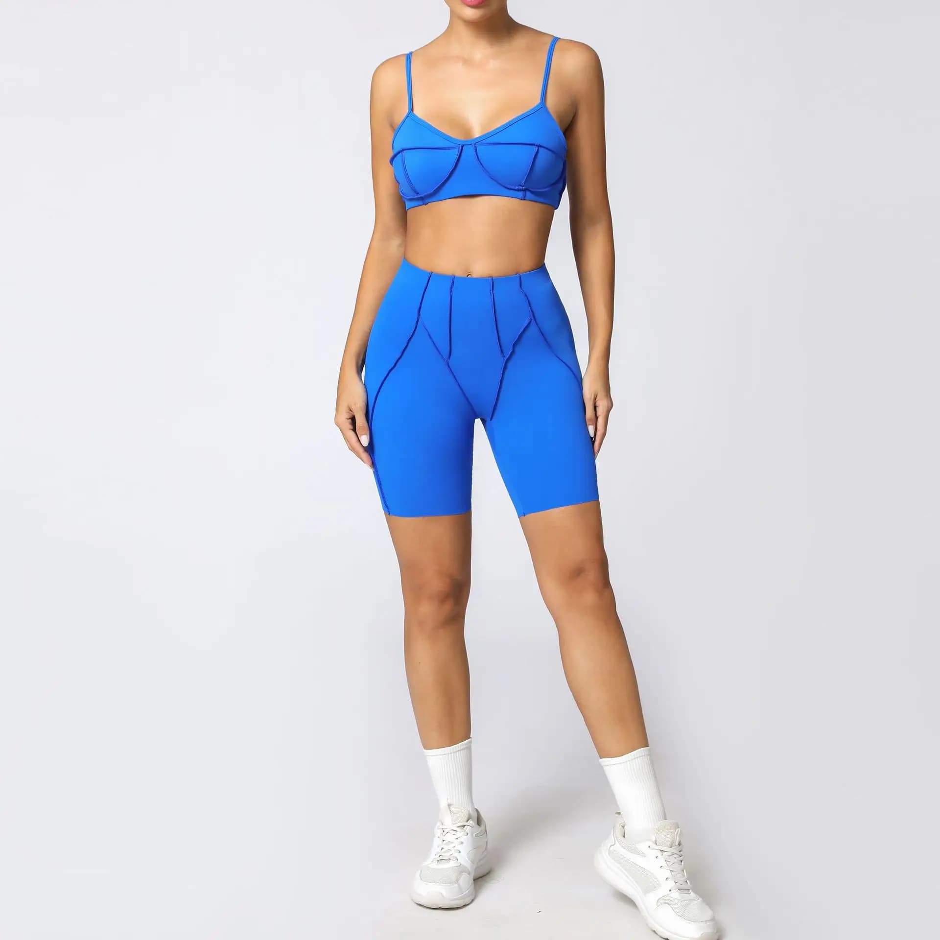 High Waist Leggings and Open Back Sports Bra Set