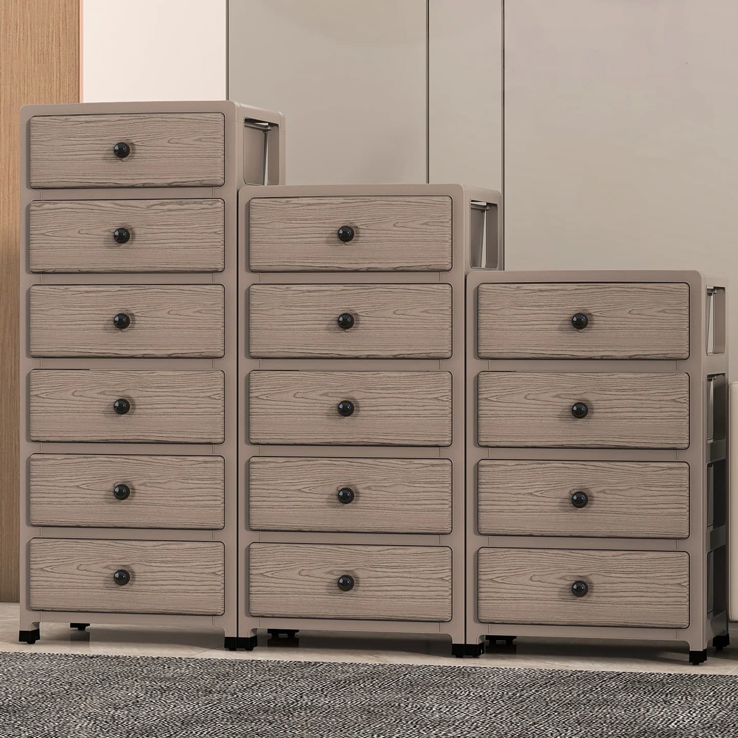 35cm Drawer-Style Nightstand Storage Cabinet