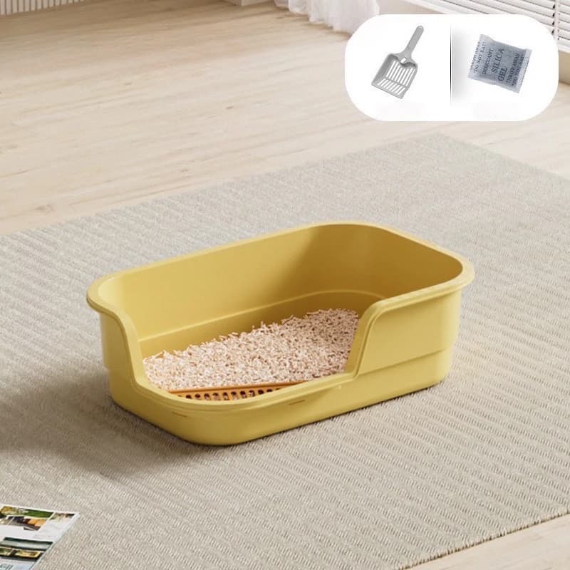 Jumbo Anti-Splash Semi-Covered Cat Litter Box