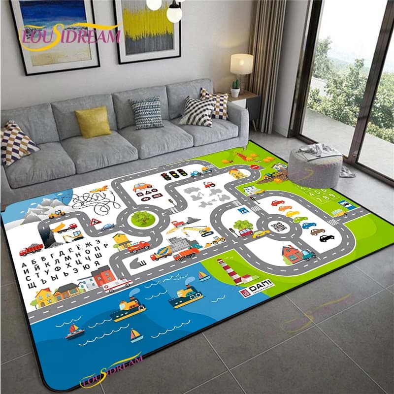 Road Traffic Non-Slip Area Rug