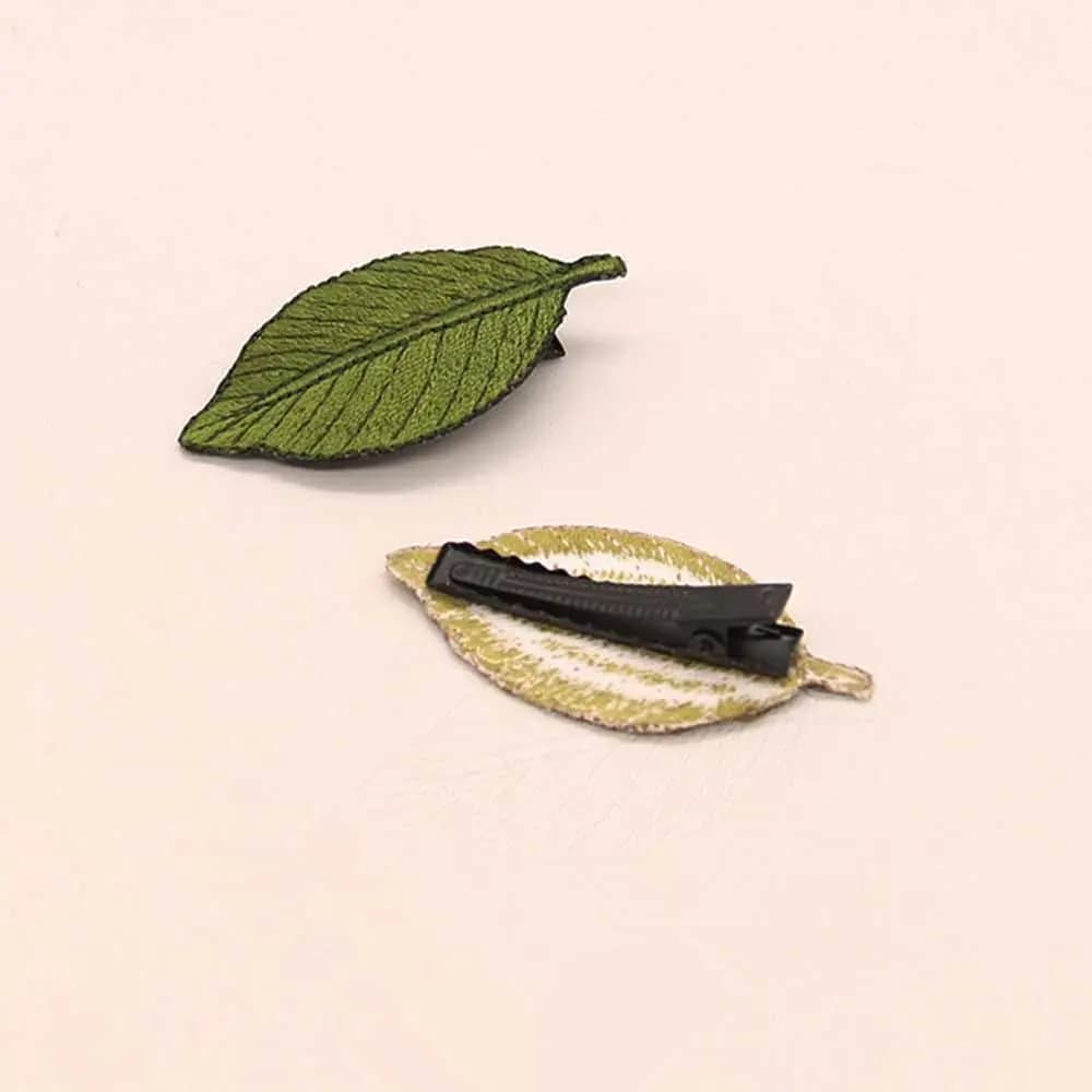 Knitted Leaf Hair Clip Barrette
