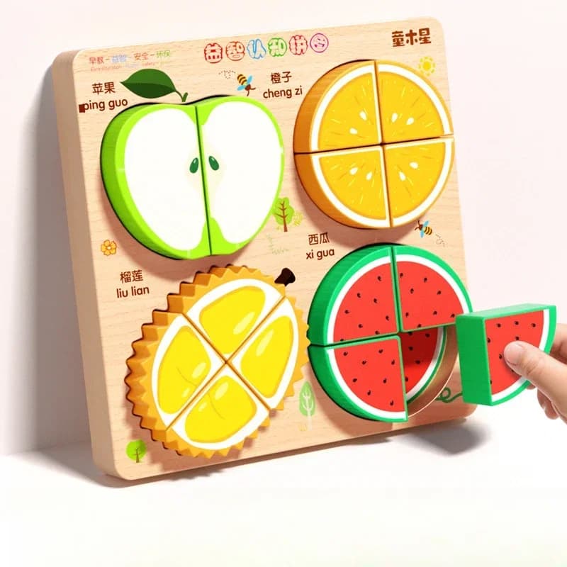 Wooden 3D Animal and Traffic Puzzle
