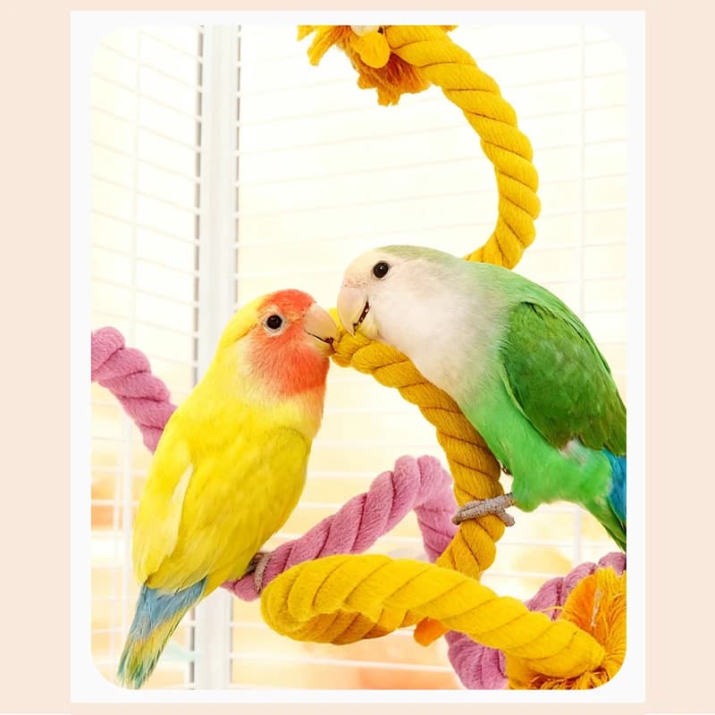 Spiral Rope Perch for Parrots 39 Inches