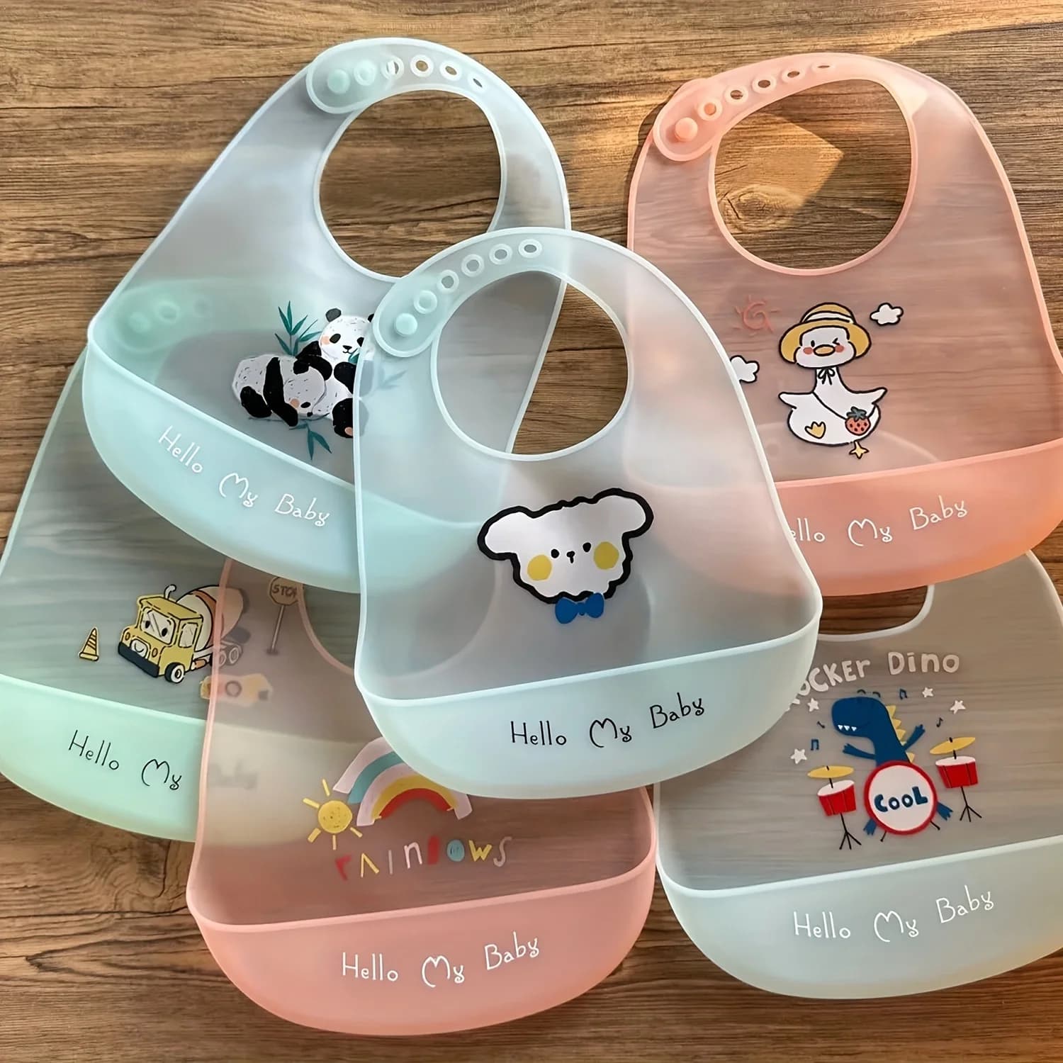 Waterproof Cartoon Animal Silicone Baby Bib