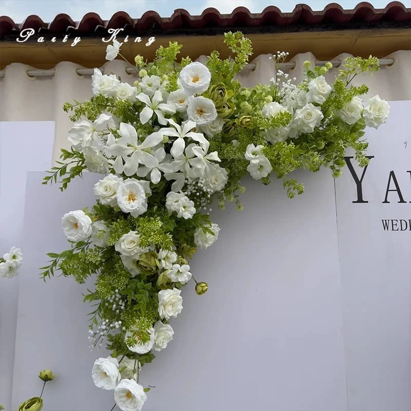 Outdoor Wedding Decoration Artificial Flowers Floral Backdrop Arrangement Home Decor Hanging Flower Row Road Lead Flower Ball