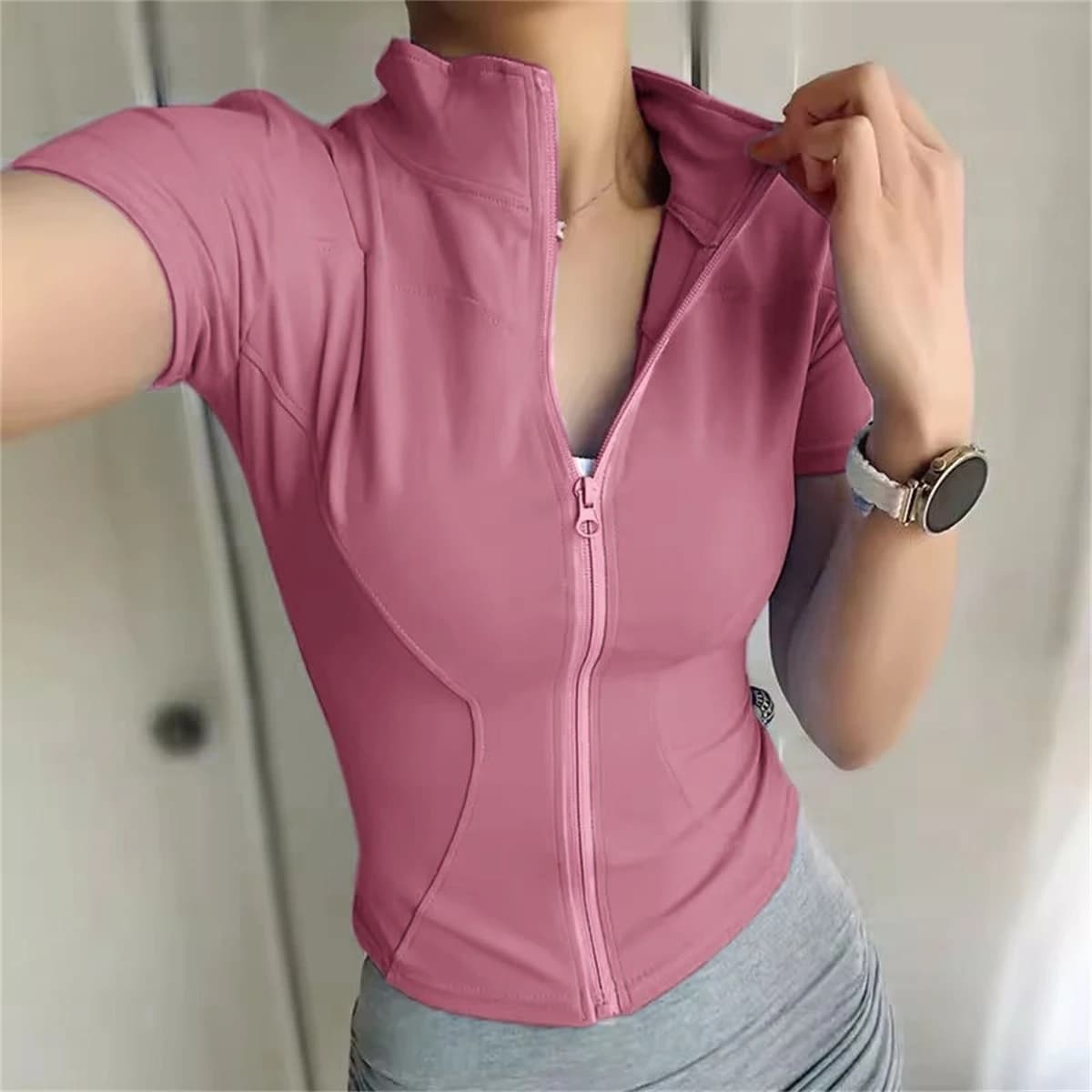 Women's Slim Casual Zip-Up Sports Jacket