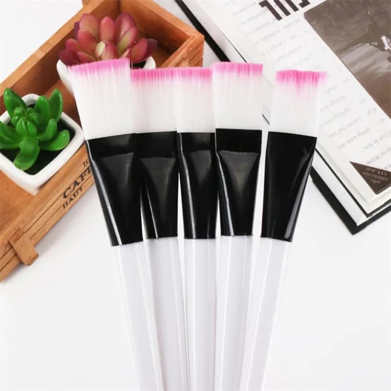 10pcs Face Skin Care Tools Mask Mud Mixing Brush White Acrylic Handle Fiber Hair Cosmetic Applicator DIY Beauty Tools