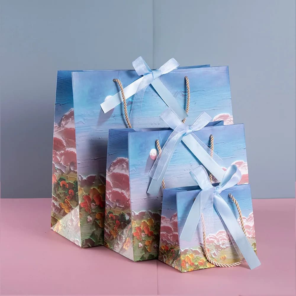 Kraft Paper Gift Bag with Handles