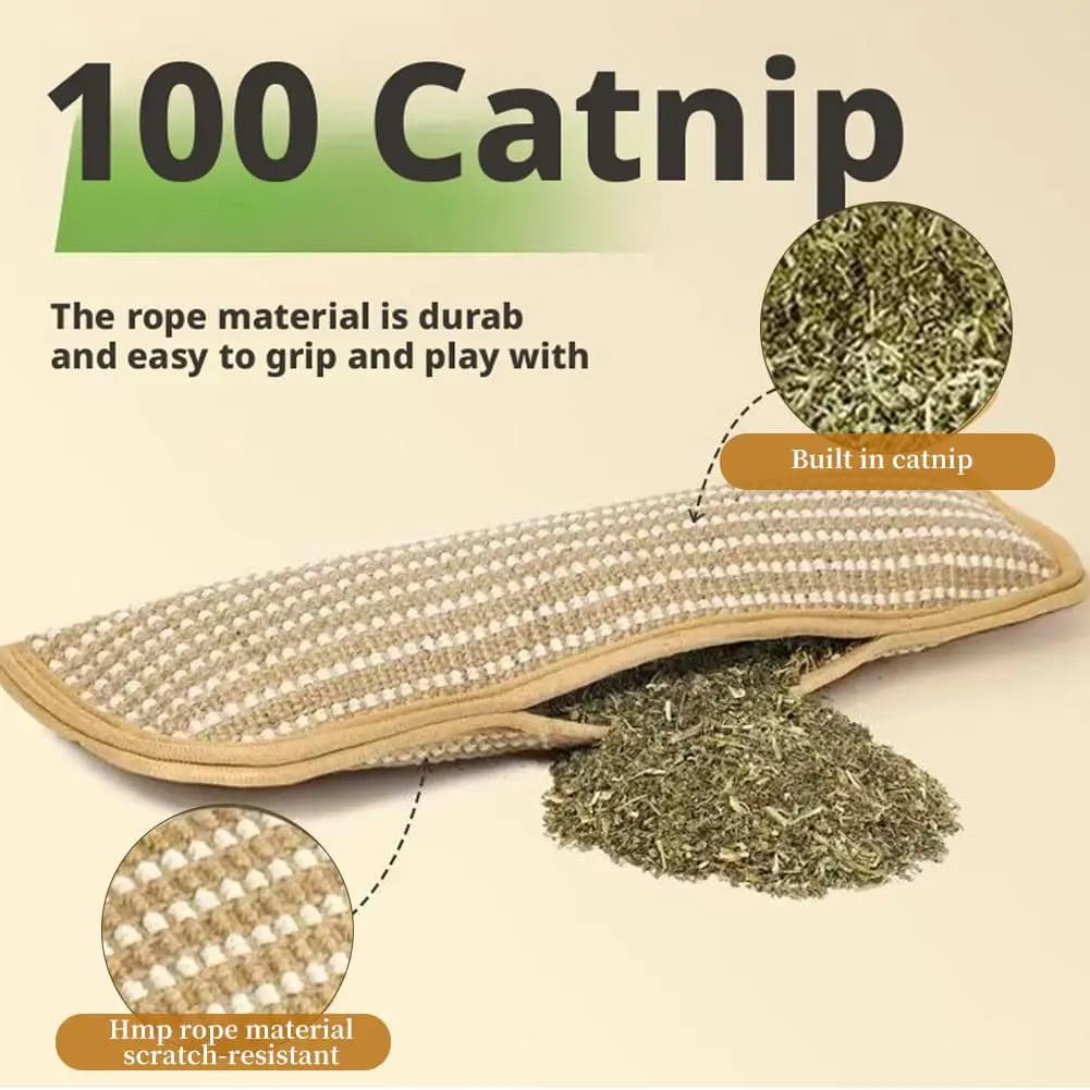 Cat Scratcher Interactive Toys For Cat Catnip Pillow Teeth Grinding And Anti Bite Wear Resistant Cat Toy Scratching Post For Cat