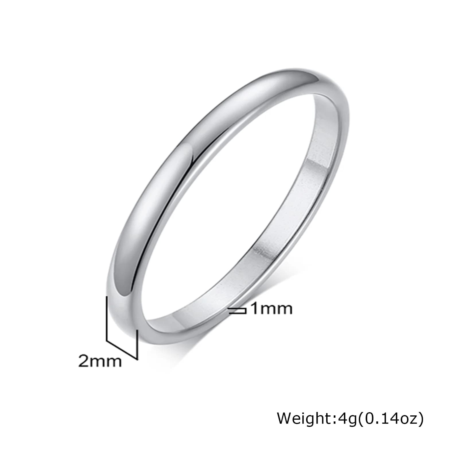 Gold-Tone Stainless Steel Wedding Band Ring
