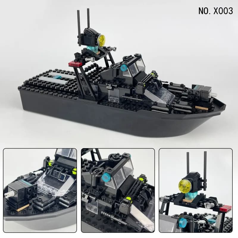 Building Block Boat Toys Set