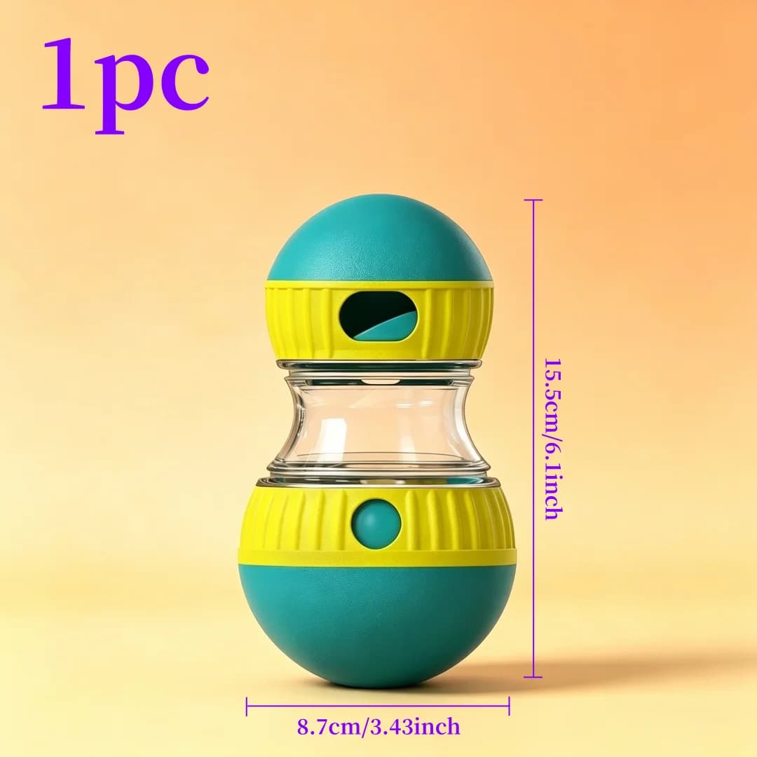 Pet Food Dispenser，Adjustable Distribution Ball，Sturdy Slow Feeding Puppy Reinforcement Training Toy，Pet Interactive Chasing Toy
