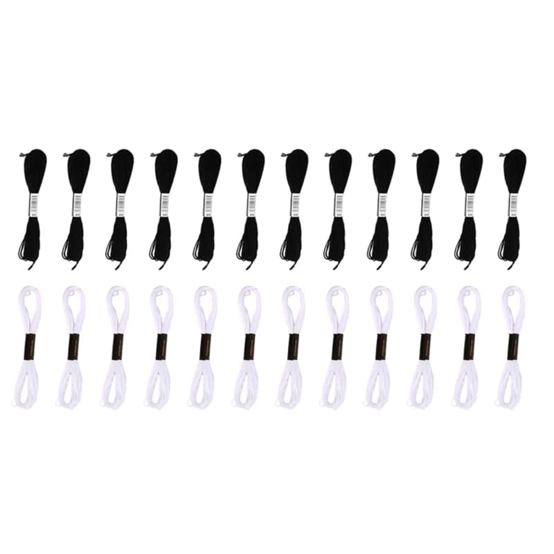 Cross Stitch Embroidery Floss Set, 24 Spools