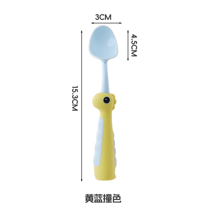 Cartoon Dinosaur Baby Spoon with Standing Base