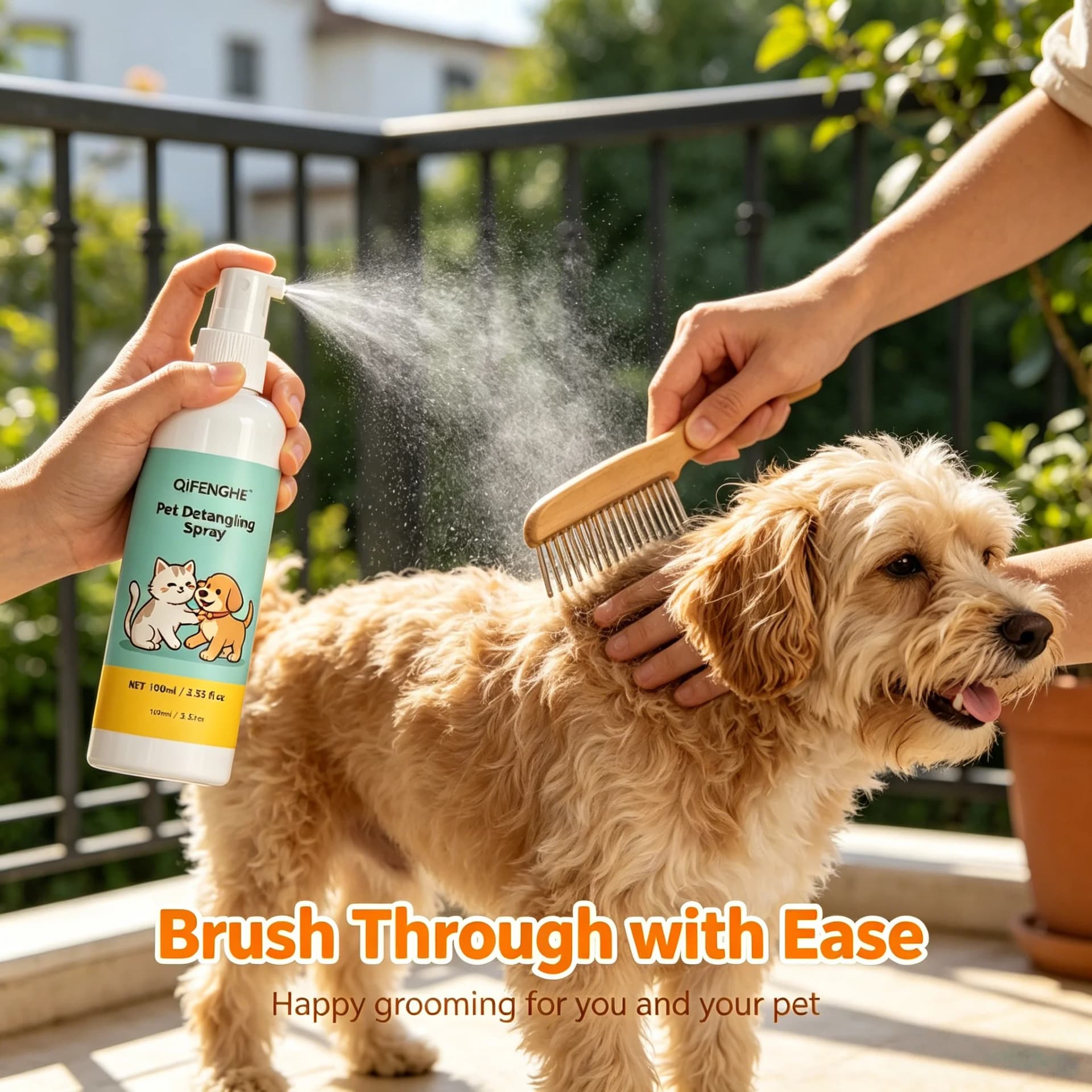 Pet Detangling Spray for Dogs and Cats