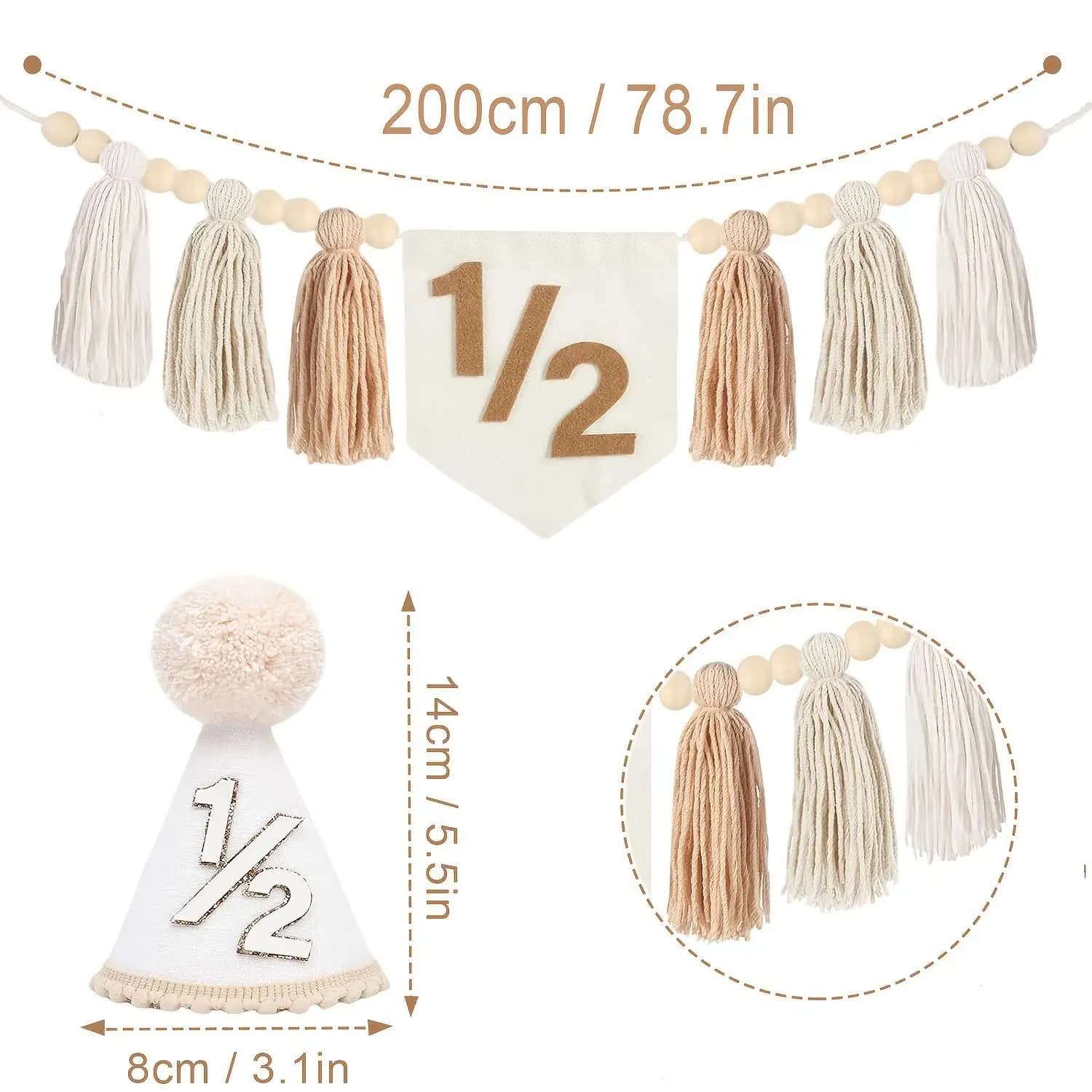 Half-Year Birthday Tassel Garland Set
