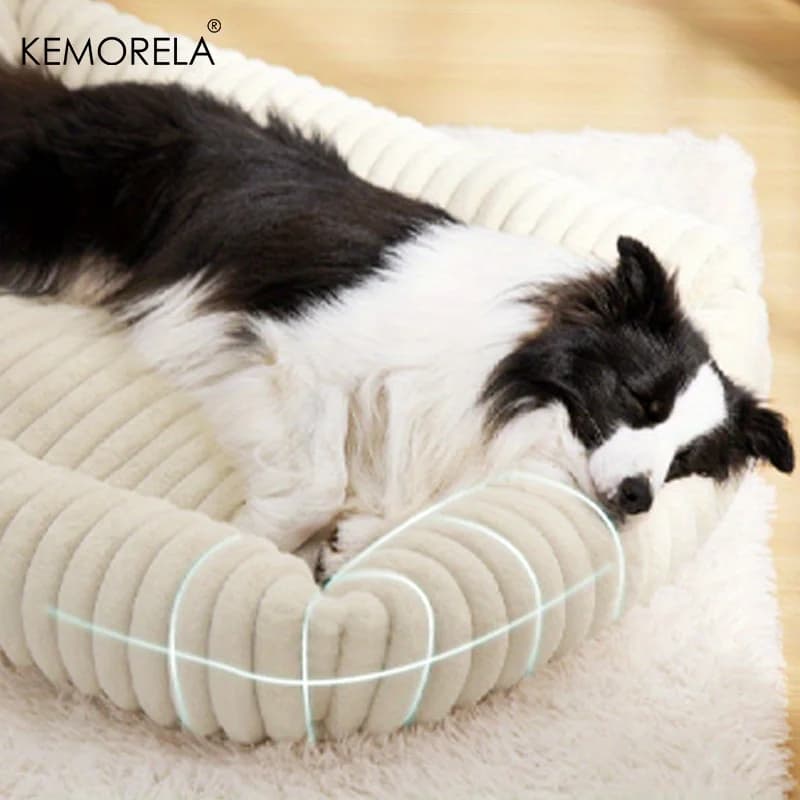 Orthopedic Plush Dog Bed for Medium Large Dogs