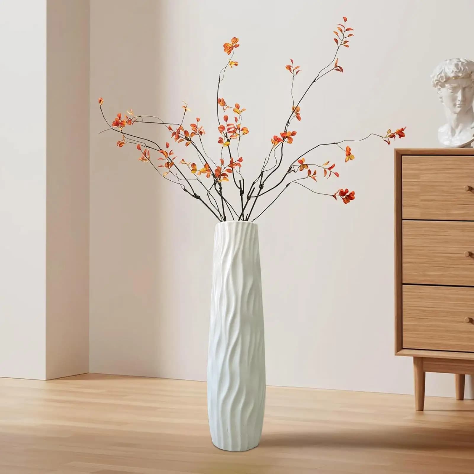 Large Floor Vase with 3D Textured Design