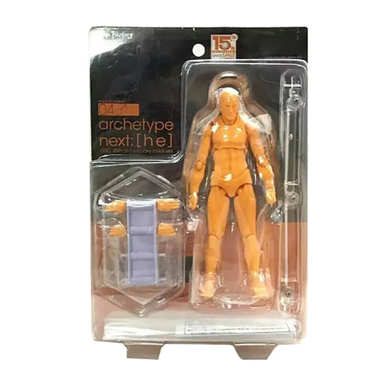 Poseable Action Figure Model with Stand
