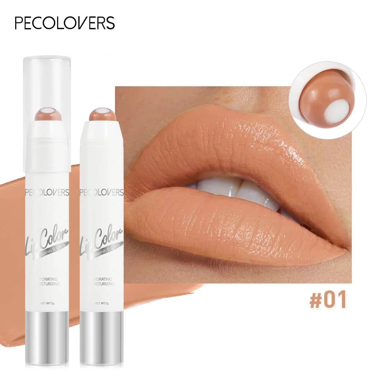 2-in-1 Nude and Red Lipstick with Balm
