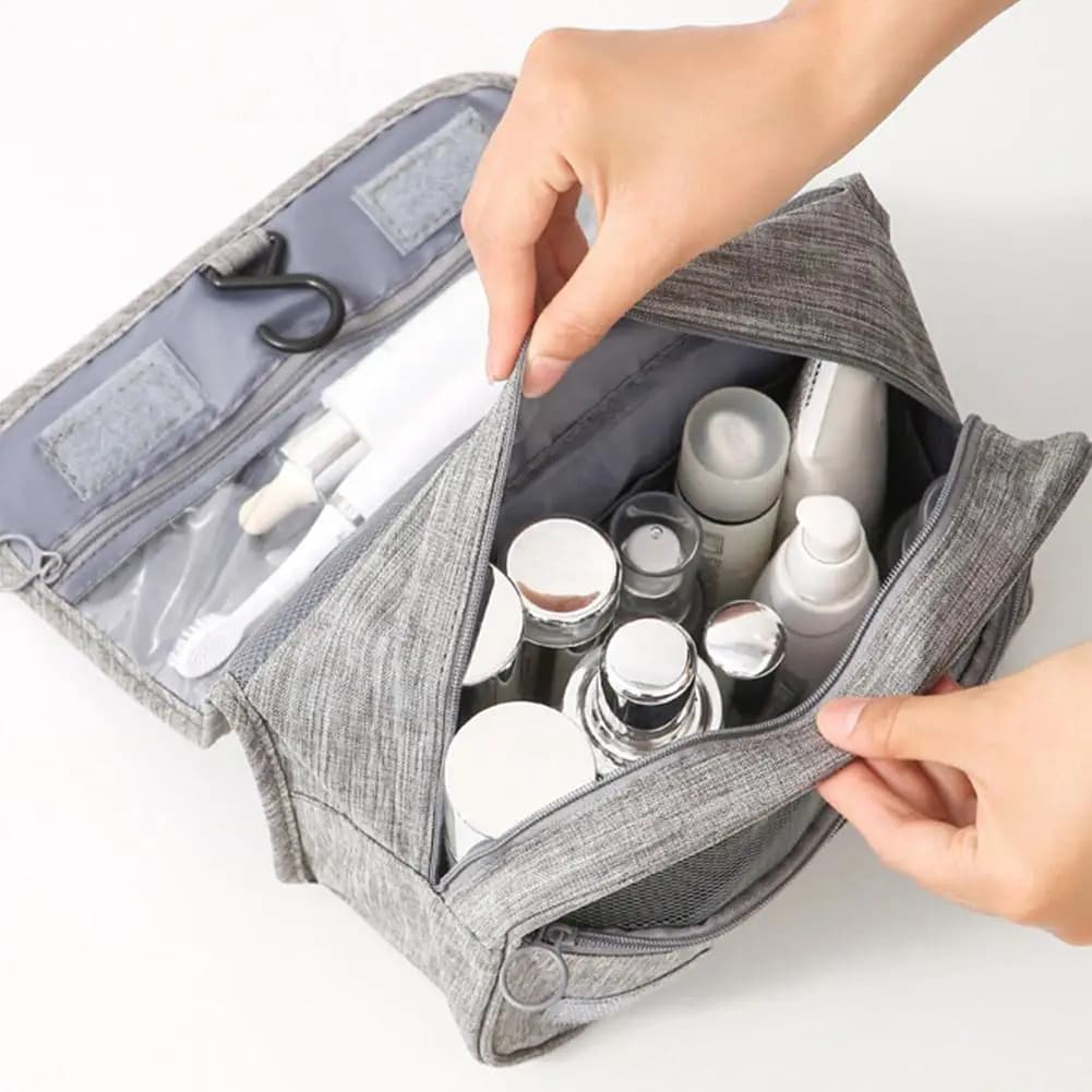 Toiletry Bag Organizer Hanging Storage Bag,Toiletry Bag Travel Bag With Hanging Hook,Makeup Cosmetic Bag Travel Wash Pouch