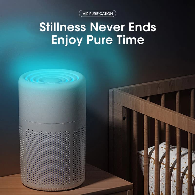 Portable USB Air Purifier with Blue Ion Technology